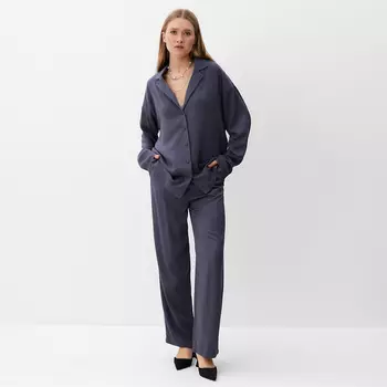 Костюм женский (рубашка, брюки) MINAKU: Casual Collection, размер 40, графит