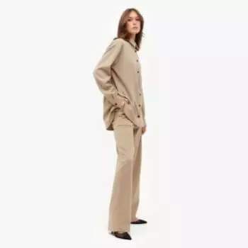 Костюм женский (рубашка, брюки) MINAKU: Casual collection цвет бежевый, размер 50