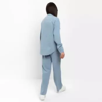 Костюм женский (рубашка и брюки) MIST р. 44-46, голубой