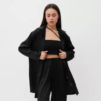 Костюм женский (рубашка и брюки) MIST Summer time р. 48-50, черный