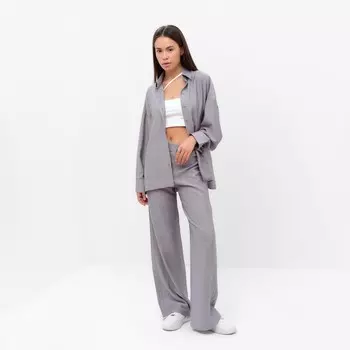 Костюм женский (рубашка и брюки) MIST Summer Time, р.46, серый