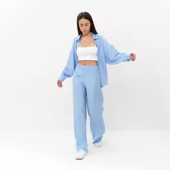 Костюм женский (рубашка и брюки) MIST Summer Time, р.44, голубой