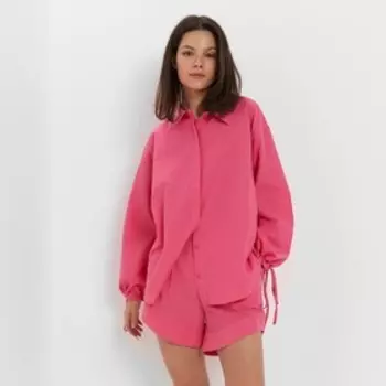 Костюм женский (рубашка, шорты) MINAKU: Casual Collection цвет розовый, размер 42
