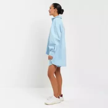 Костюм женский (рубашка, шорты) MINAKU: Oversize цвет голубой, размер 42
