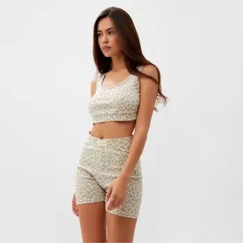 Костюм женский (шорты и топ) Mist: Leo размер 42, бежевый