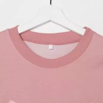 Костюм женский (свитшот, брюки), цвет пудра, размер 56