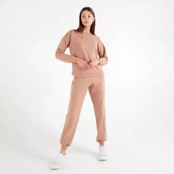 Костюм женский (свитшот, брюки) MINAKU: Casual Collection, размер 52, песочный