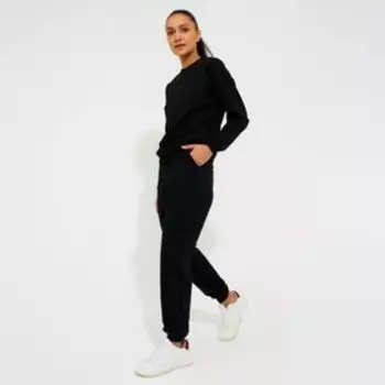 Костюм женский (свитшот, брюки) MINAKU: Casual Collection цвет чёрный, р-р 46
