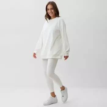 Костюм женский (свитшот, легинсы) KAFTAN Plushy, размер 40-42, белый