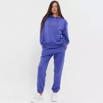 Костюм женский (толстовка и брюки), цвет лиловый, размер 46 (L)