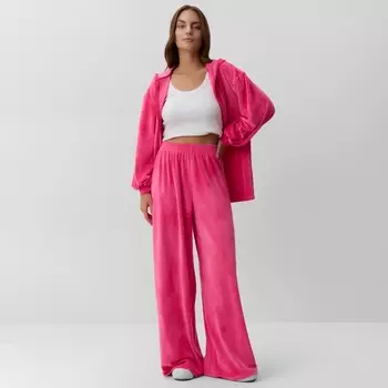 Костюм женский (толстовка, брюки) KAFTAN Plushy, размер 44-46, фуксия