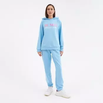 Костюм женский (толстовка, брюки) MIST Be nice, размер 48-50, голубой