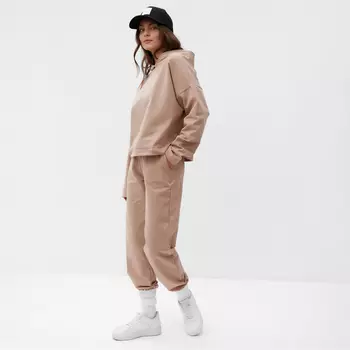 Костюм женский (толстовка, брюки) MIST, размер 48-50, бежевый