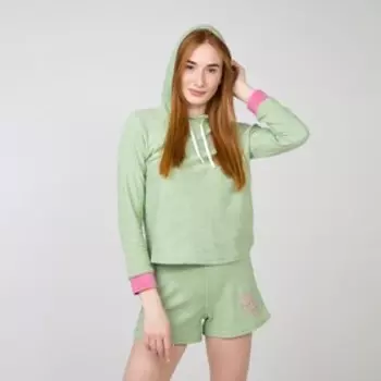 Костюм женский (толстовка и шорты), цвет мята, р-р 44