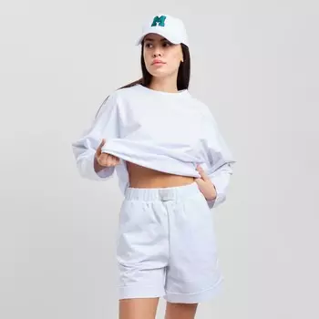 Костюм женский (толстовка и шорты) MIST, размер 48-50, белый