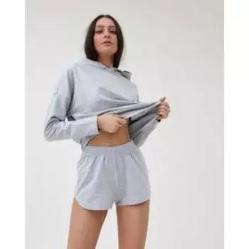 Костюм женский (толстовка и шорты) MIST, р. 40-42, серый