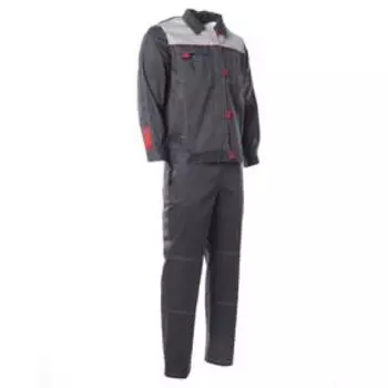 Костюм женский «Волга Фаворит», куртка+брюки, полиэстер/хлопок, цвет тёмно-серый, размер 44-46/158-164