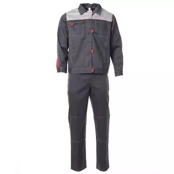 Костюм женский «Волга Фаворит», куртка+брюки, полиэстер/хлопок, цвет тёмно-серый, размер 48-50/170-176