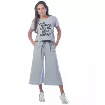 Костюм женский What doesnt, размер 44, цвет серый-меланж