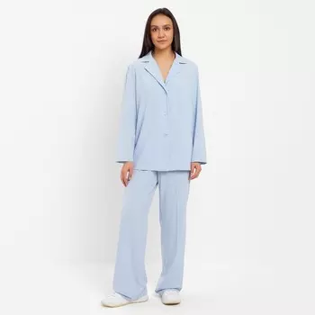 Костюм женский (жакет, брюки) MINAKU: Green trend, размер 46, голубой