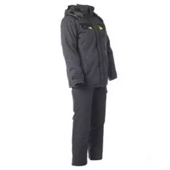 Костюм зимний «Корвет», цвет тёмно-серый/чёрный/лимон, размер 60-62 (120-124)/182-188
