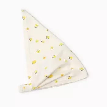 Косынка для девочки, цвет бело-желтый, размер 44-46