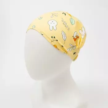 Косынка для девочки, цвет жёлтый, размер 46-48