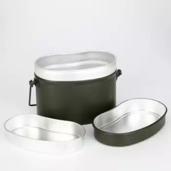 Котелок походный "Привал", 1,2л, зеленый