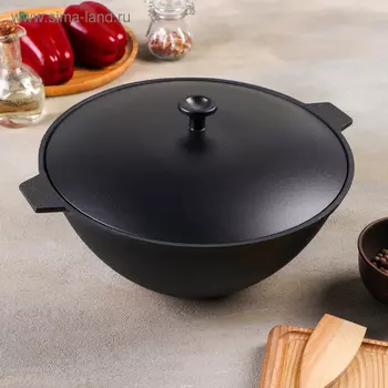 Котёл чугунный, 4 л, алюминиевая крышка