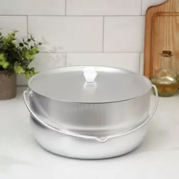 Котелок туристический, 6 л, с крышкой, штампованный алюминий