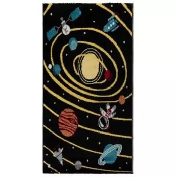 Ковер Color, размер 133x190 см, дизайн H551A BLACK/YELLOW