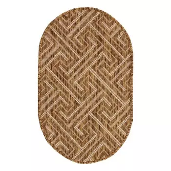 Ковер Эко овальный 60*100 см, 77012/23, ПП 100%, джут