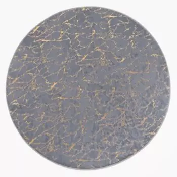 Ковер Этель "Тиснение" цвет серый d 120 см, 500/м2