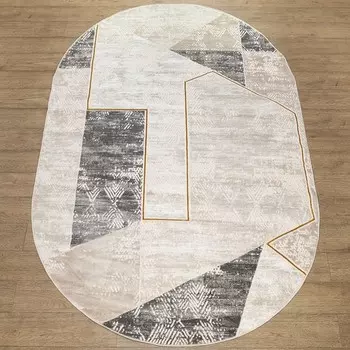 Ковер овальный Alfa, размер 200x290 см (05510A_KREM/KGRI)