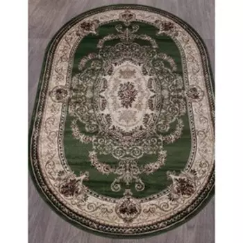 Ковер овальный COLIZEY D058, размер 100x200 см, цвет green
