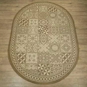 Ковер овальный «Флурлюкс Сизаль», размер 80x150 см