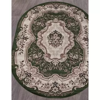 Ковер овальный GAVANA D017, размер 80x150 см, цвет green