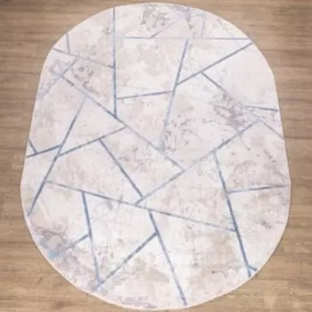 Ковер овальный Kalahari, размер 80x150 см (W1518_CREAM / BLUE)