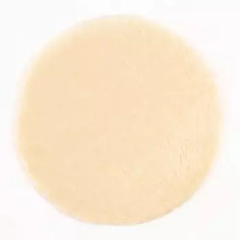 Ковер пушистый Этель цвет бежевый d 80 см, 1000 гр/м2