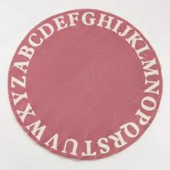 Ковёр детский Этель «Алфавит», цвет розовый, d=160 см, 1200г/м2