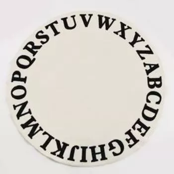 Ковёр детский Этель «Алфавит», цвет серый, d=160 см, 1200г/м2