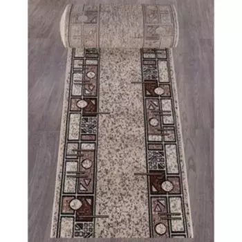 Ковёр дорожка Gavana albina 3, размер 90x3000 см, цвет beige