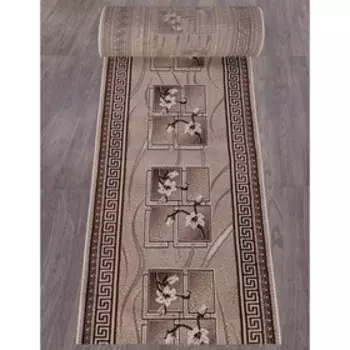 Ковёр дорожка Gavana D187, размер 70x3000 см, цвет beige