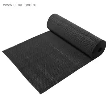 Ковёр-дорожка ПВХ Zig-Zag, 8 мм, 0,9 х 10 м, против скольжения, цвет чёрный