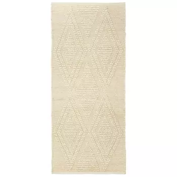 Ковёр из шерсти и переработанного хлопка Shillong Ethnic, размер 70x160 см