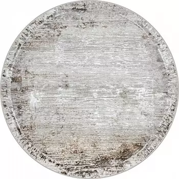 Ковёр круглый Eliza 38548A, размер 150x150 см, цвет brown fls/cream fl