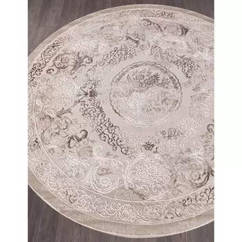 Ковёр круглый Karmen Hali Armina, размер 160x160 см, цвет brown/brown