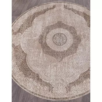 Ковёр круглый Karmen Hali Armina, размер 200x200 см, цвет brown/brown