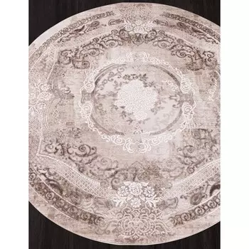 Ковёр круглый Karmen Hali Armina, размер 240x240 см, цвет brown/brown