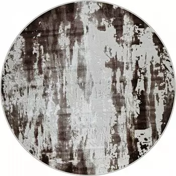 Ковёр круглый Kleopatra 37107A, размер 150x150 см, цвет brown/d.beige
